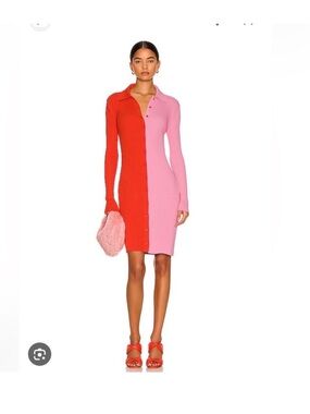 STAUD MINI MILTON DRESS IN POPPY ROSEBUD - Like New!